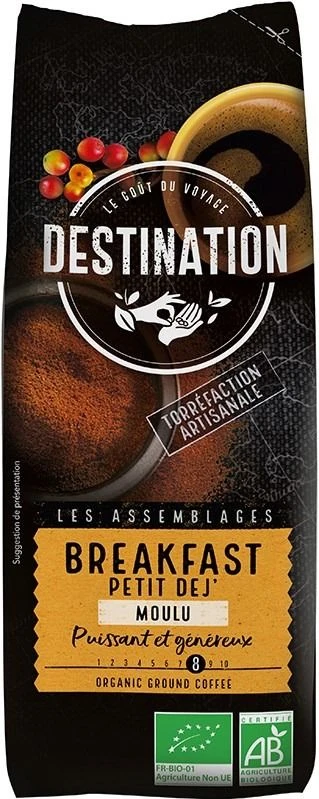 Destination Organic Breakfast 100 % Arabica Ground Filter Coffee 250 G 3 Destination Organic Breakfast 100 % Arabica Ground Filter Coffee 250 G