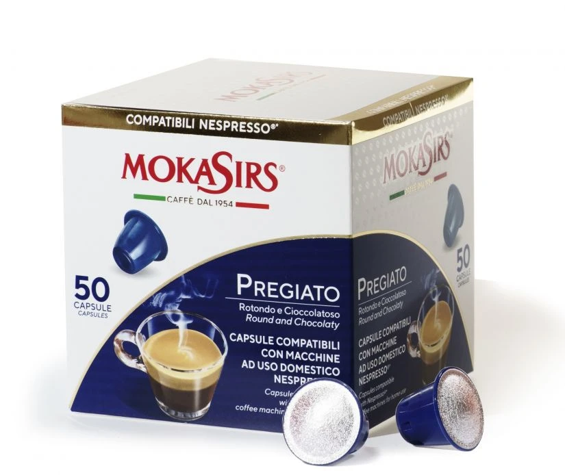 MokaSirs Pregiato Nespresso Compatible Coffee Capsules - 50 Pcs 3 MokaSirs Pregiato Nespresso Compatible Coffee Capsules - 50 Pcs
