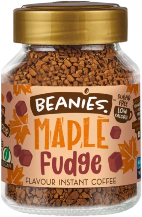 Beanies Maple Fudge Flavoured Instant Coffee 50 G 3 Beanies Maple Fudge Flavoured Instant Coffee 50 G