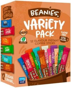 Beanies Variety Pack 12 Flavour Instant Coffee Sticks