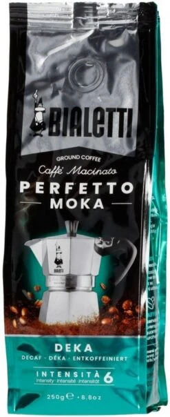 Bialetti Perfetto Moka Deka Decaf Ground Coffee 250 G