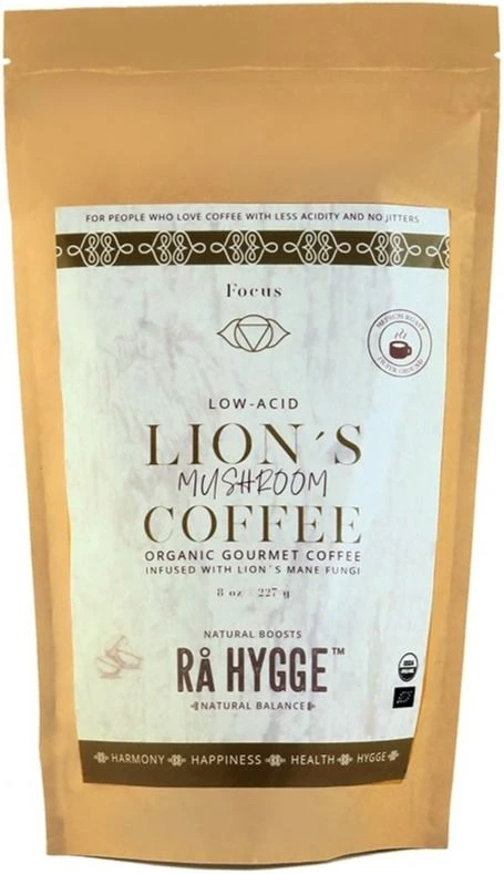 Rå Hygge Lion's Mane Mushroom Coffee 227 G, Ground Coffee 3 Rå Hygge Lion's Mane Mushroom Coffee 227 G, Ground Coffee