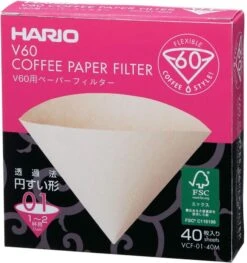 Hario V60 Misarashi Size 01 Brown Coffee Paper Filters