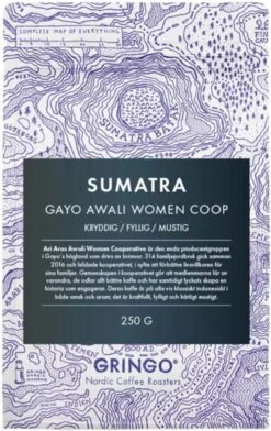 Gringo Nordic Sumatra Gayo Awali Women Coop 250 G Coffee Beans