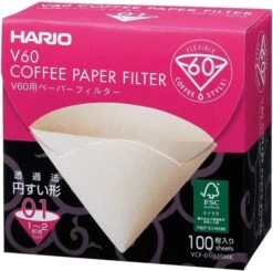 Hario V60 Misarashi Size 01 Brown Coffee Paper Filters