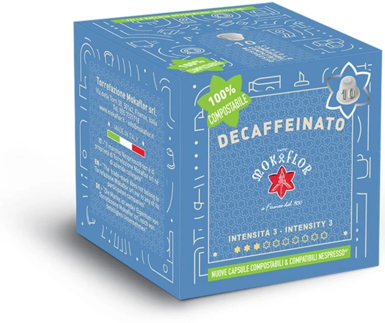 Mokaflor Decaffeinato Nespresso Compatible Coffee Capsules 10 Pcs 3 Mokaflor Decaffeinato Nespresso Compatible Coffee Capsules 10 Pcs