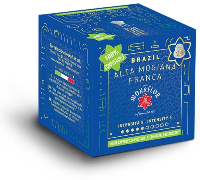 Mokaflor Brazil Alta Mogiana Franca Nespresso Compatible Coffee Capsules 10 Pcs 3 Mokaflor Brazil Alta Mogiana Franca Nespresso Compatible Coffee Capsules 10 Pcs