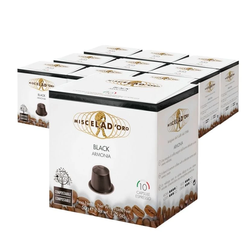 Miscela D'Oro Black Nespresso Compatible Coffee Capsules 3 Miscela D'Oro Black Nespresso Compatible Coffee Capsules