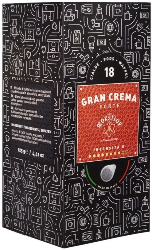 Mokaflor Gran Crema Forte E.S.E. Espresso Pods 18 Pcs 3 Mokaflor Gran Crema Forte E.S.E. Espresso Pods 18 Pcs