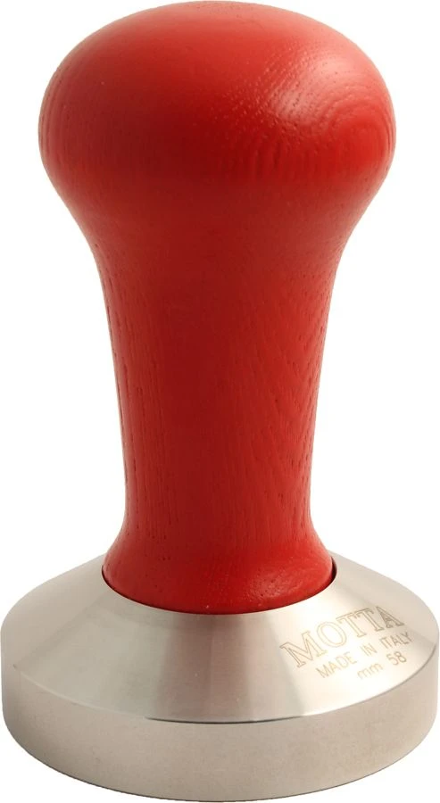 Motta Tamper 58 Mm With Wooden Handle, Red 3 Motta Tamper 58 Mm With Wooden Handle, Red