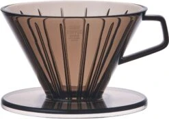 Kinto SCS Brewer Plastic Coffee Dripper 2 Cups, Clear Grey
