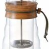 Hario Cafe Press Double Glass Olive Wood 400 Ml -Coffee Supply Store 2318