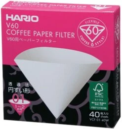 Hario V60 Size 01 Coffee Paper Filters Box