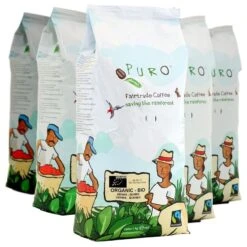 Puro Organic Bio 9 X 1 Kg Coffee Beans Wholesale Package