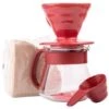 Hario Pour Over Kit V60-01 Ceramic 300 Ml, Red -Coffee Supply Store 4079 9157c8f36b2bd753dd6918454fc92000