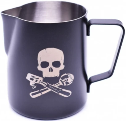 JoeFrex Powder Coated Milk Pitcher, Black Skull 3 JoeFrex Powder Coated Milk Pitcher, Black Skull