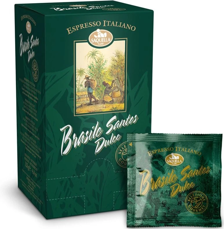Saquella Brasile Santos Dulce Espresso Pods 18 Pcs 3 Saquella Brasile Santos Dulce Espresso Pods 18 Pcs