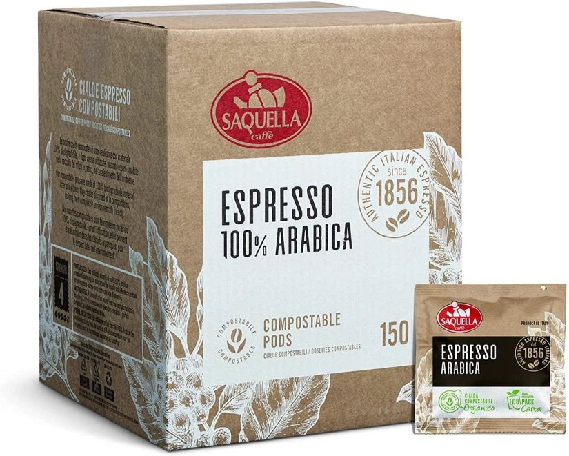 Saquella Espresso 100 % Arabica Espresso Pods 3 Saquella Espresso 100 % Arabica Espresso Pods
