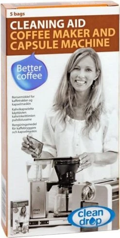 Clean Drop Cleaning Aid For Coffee Makers 5 Bags