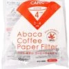 CAFEC ABACA Cone-Shaped Filter Paper 4 Cup, White 100 Pcs -Coffee Supply Store 9115 6622db67f0f922d92e16fd7e7774ea14