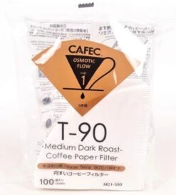 CAFEC Medium Roast T-90 Coffee Paper Filter 1 Cup, 100 Pcs