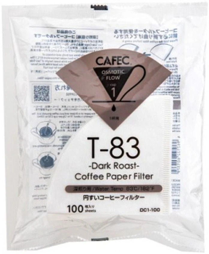 CAFEC Dark Roast T-83 Coffee Paper Filter 1 Cup, 100 Pcs 3 CAFEC Dark Roast T-83 Coffee Paper Filter 1 Cup, 100 Pcs