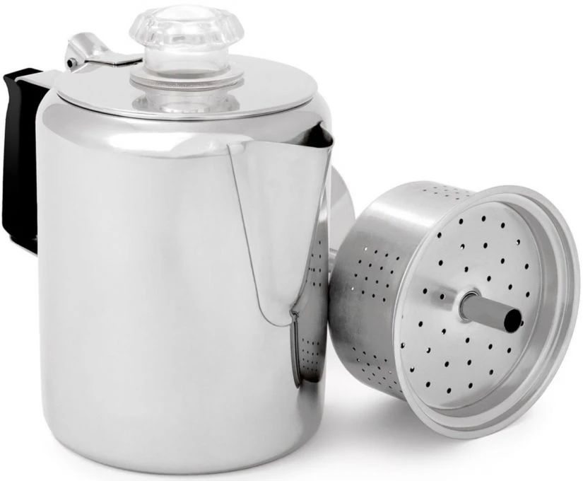 GSI Outdoors Glacier Stainless Percolator With Silicon Handle 3 GSI Outdoors Glacier Stainless Percolator With Silicon Handle