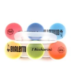 Bialetti Multicolour Ceramic Espresso Cups 90 Ml, 6 Pcs -Coffee Supply Store bialetti bicchierini multicolor espresso cup 7543