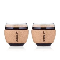 Bodum Pavina Glass With Cork Band 350 Ml, 2 Pcs -Coffee Supply Store bodum pavina cork 3149