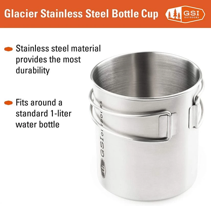 GSI Outdoors Glacier Stainless Bottle Cup 4 GSI Outdoors Glacier Stainless Bottle Cup - Image 2