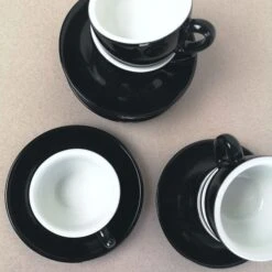 IPA Milano Espresso Cup 60 Ml, Black & White -Coffee Supply Store ipa milano espresso cup nero 8193