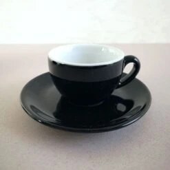 IPA Milano Espresso Cup 60 Ml, Black & White -Coffee Supply Store ipa milano espresso cup nero 8194