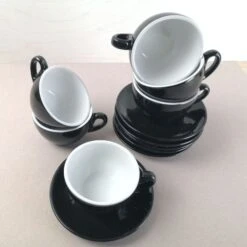 IPA Milano Latte Cup 285 Ml, Black & White -Coffee Supply Store ipa milano latte cup nero 8197