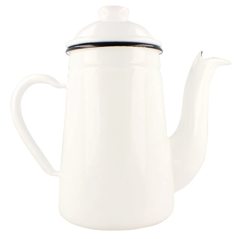 Kalita Pelican Pot Enamel Kettle 1.0 L, White 4 Kalita Pelican Pot Enamel Kettle 1.0 L, White - Image 2