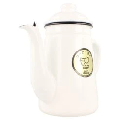 Kalita Pelican Pot Enamel Kettle 1.0 L, White 13 Kalita Pelican Pot Enamel Kettle 1.0 L, White -Coffee Supply Store kalita pelican enamel kettle 3098