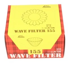 Kalita Wave #155 White Filter Papers 50 Pcs -Coffee Supply Store kalita wave filter 155 brown 3273