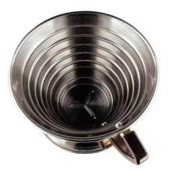 Kalita Wave #185 Stainless Steel Dripper -Coffee Supply Store kalita wave steel dripper 3100
