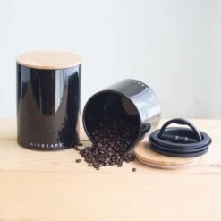 Planetary Design Airscape® Ceramic Storage Canister, Obsidian -Coffee Supply Store planetary design airscape ceramic obsidian 3912