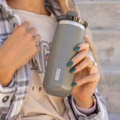 Wacaco Octaroma Lungo Vacuum Insulated Mug 300 Ml, Dim Grey -Coffee Supply Store wacaco octaroma lungo 7767